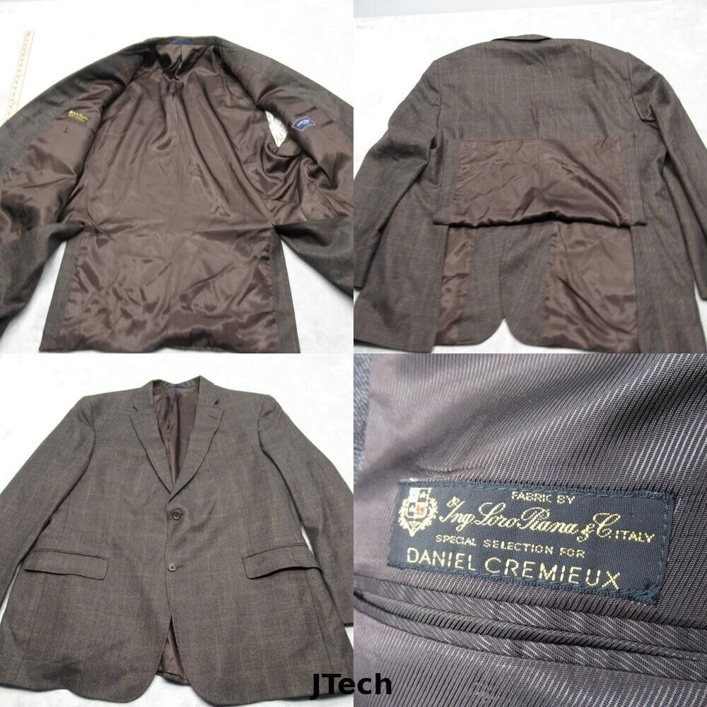 Daniel Cremieux Brown Plaid Sport Coat Blazer